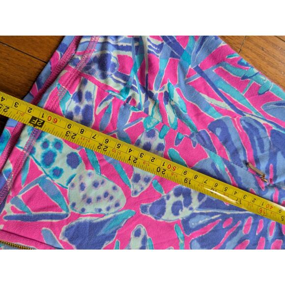 Lily Pulitzer luxletic full zip pink and blue patterned sport jacket Size M - Picture 6 of 8